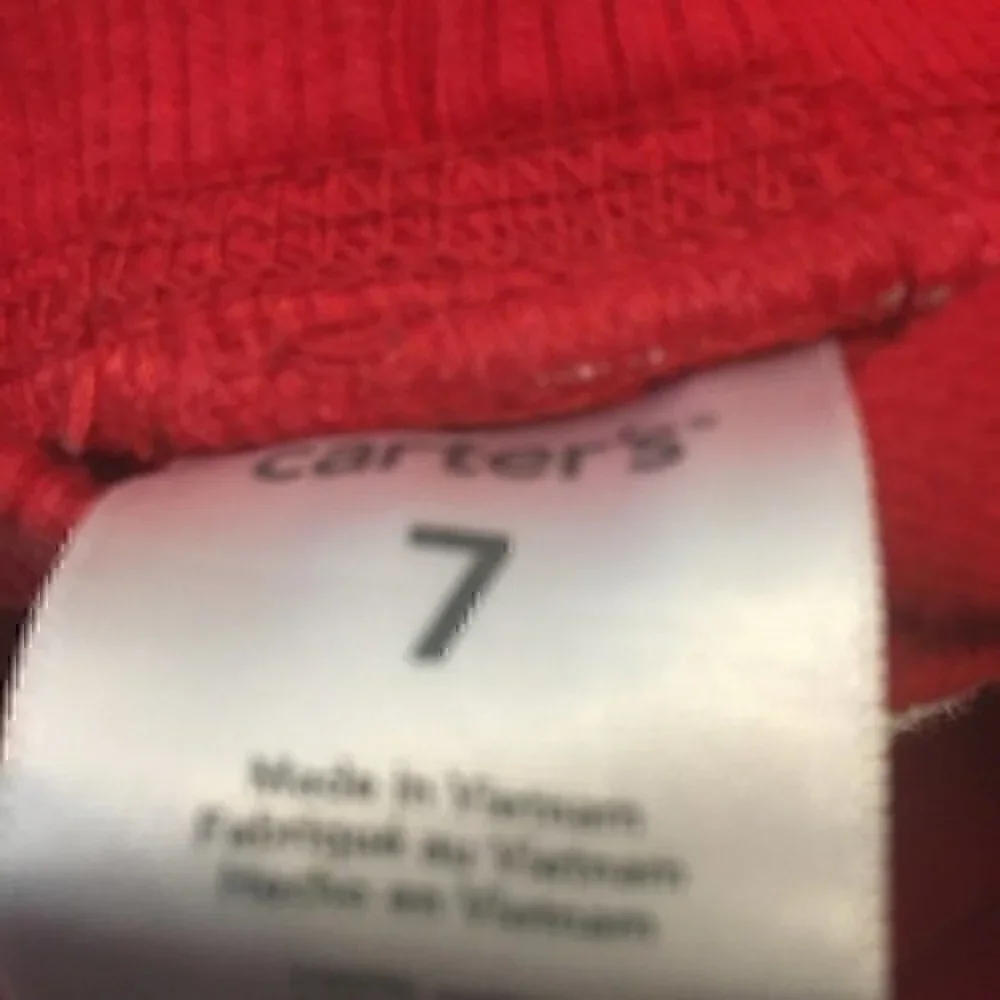 Boys size 7 Carters red sweat shorts